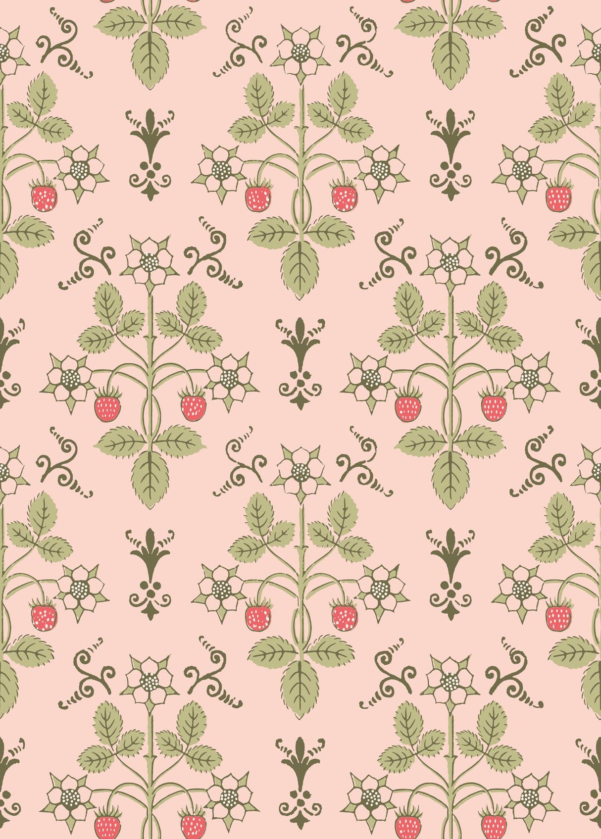 Cole & Son STRAWBERRY CHELSEA PINK Wallpaper