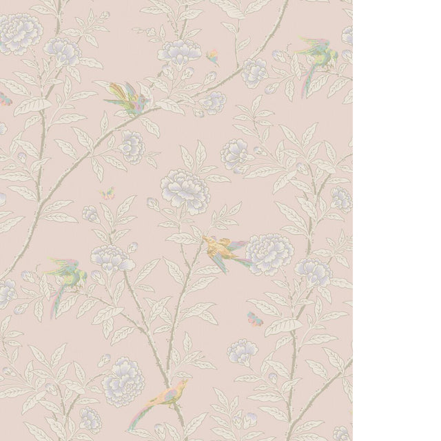 Cole & Son ROSEBERRY WITH BIRDS PINK Wallpaper