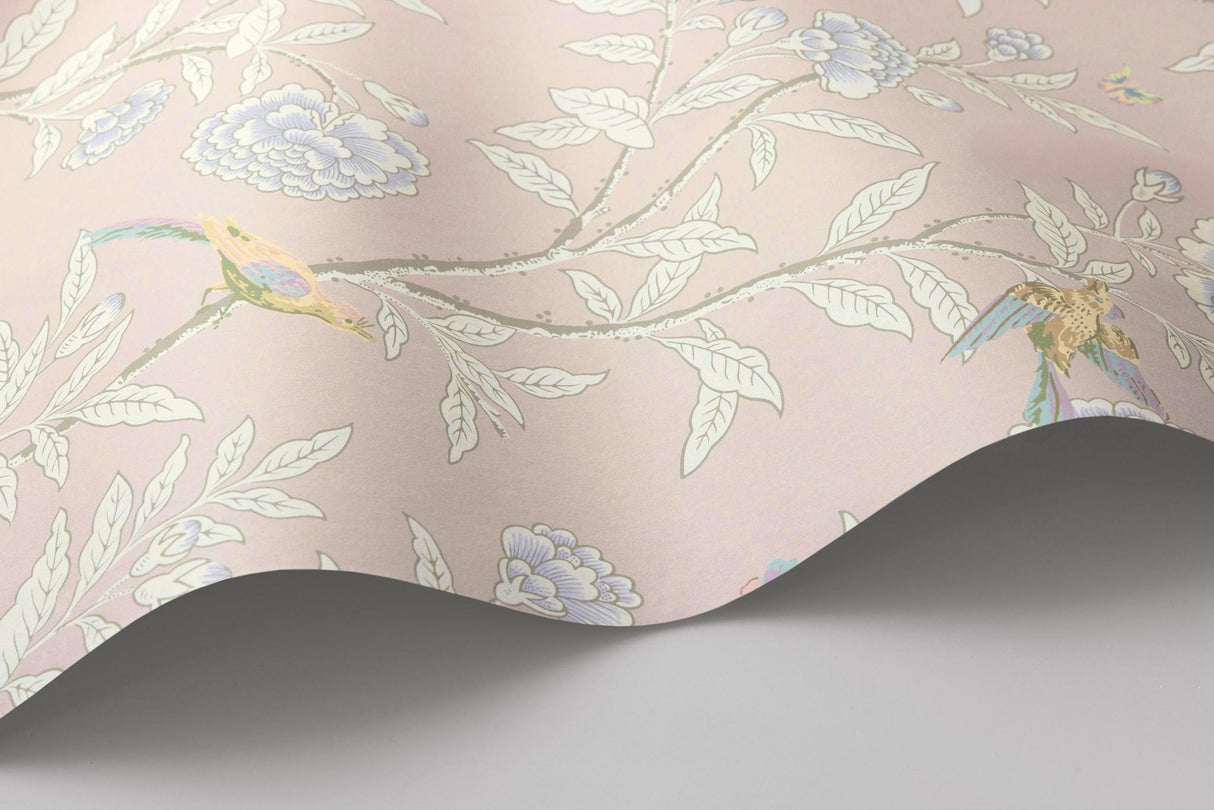 Cole & Son ROSEBERRY WITH BIRDS PINK Wallpaper