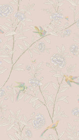 Cole & Son ROSEBERRY WITH BIRDS PINK Wallpaper