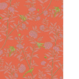 Cole & Son ROSEBERRY WITH BIRDS VERMILLION Wallpaper