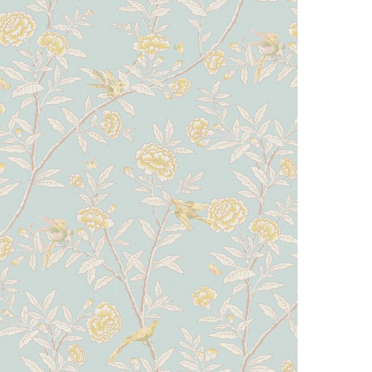Cole & Son ROSEBERRY WITH BIRDS P BLUE Wallpaper