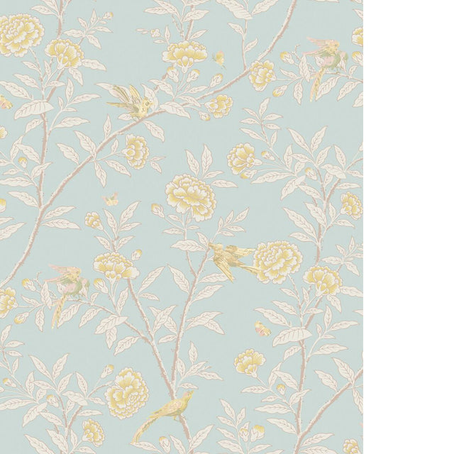 Cole & Son ROSEBERRY WITH BIRDS P BLUE Wallpaper