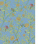 Cole & Son ROSEBERRY WITH BIRDS BLUE Wallpaper