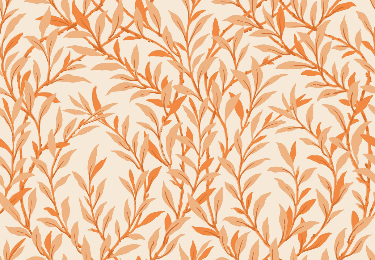 Cole & Son WILLOW BRANCH TANGERINE/CREAM Wallpaper