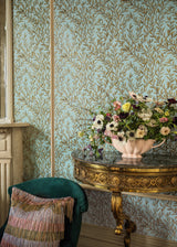 Cole & Son WILLOW BRANCH OLIVE/TEAL Wallpaper