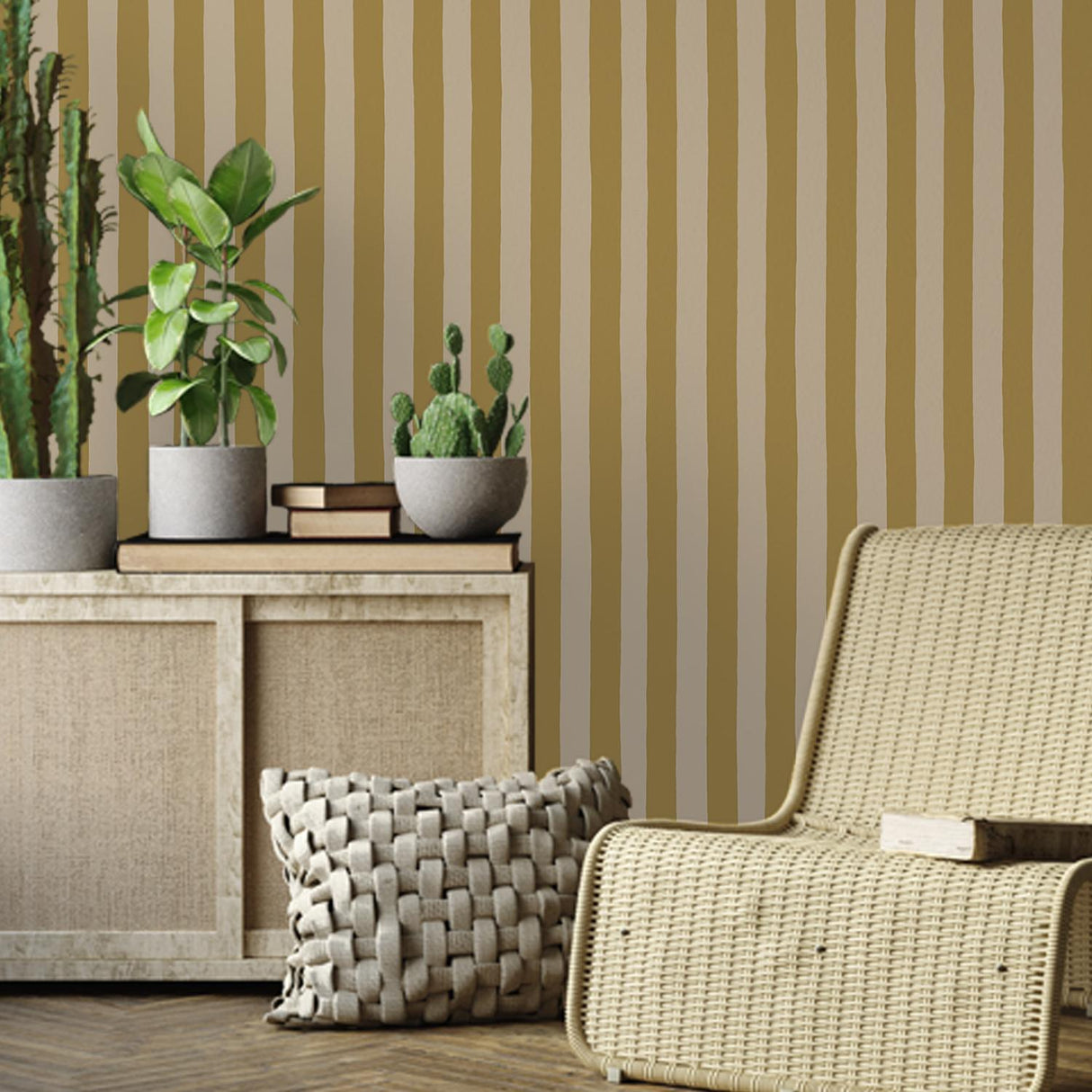 Kravet MEDIUM HAND PAINTED STRIPE 05 Wallpaper