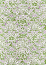 Thibaut Woodford Lilac And Green Fabric