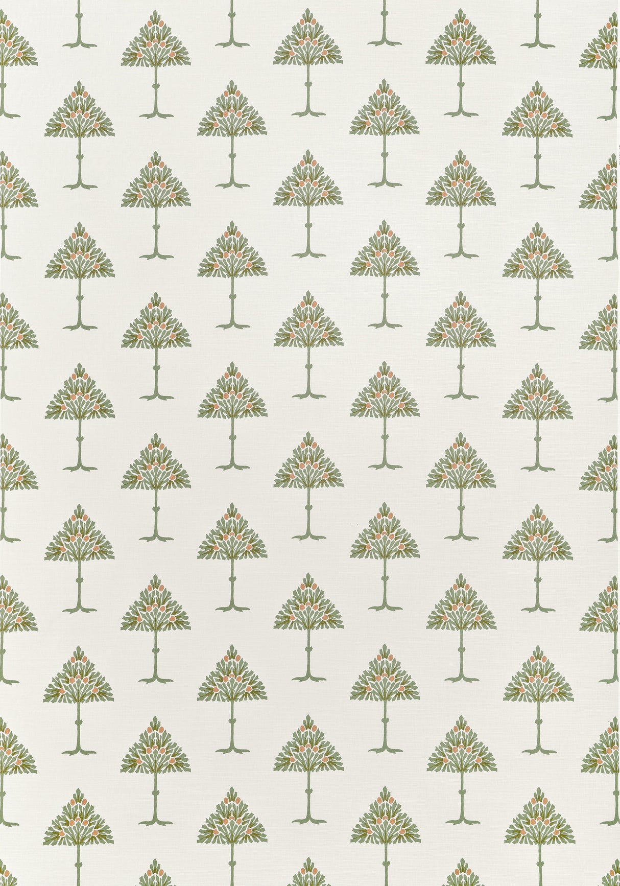 Thibaut May Tree Sage And Apricot Fabric