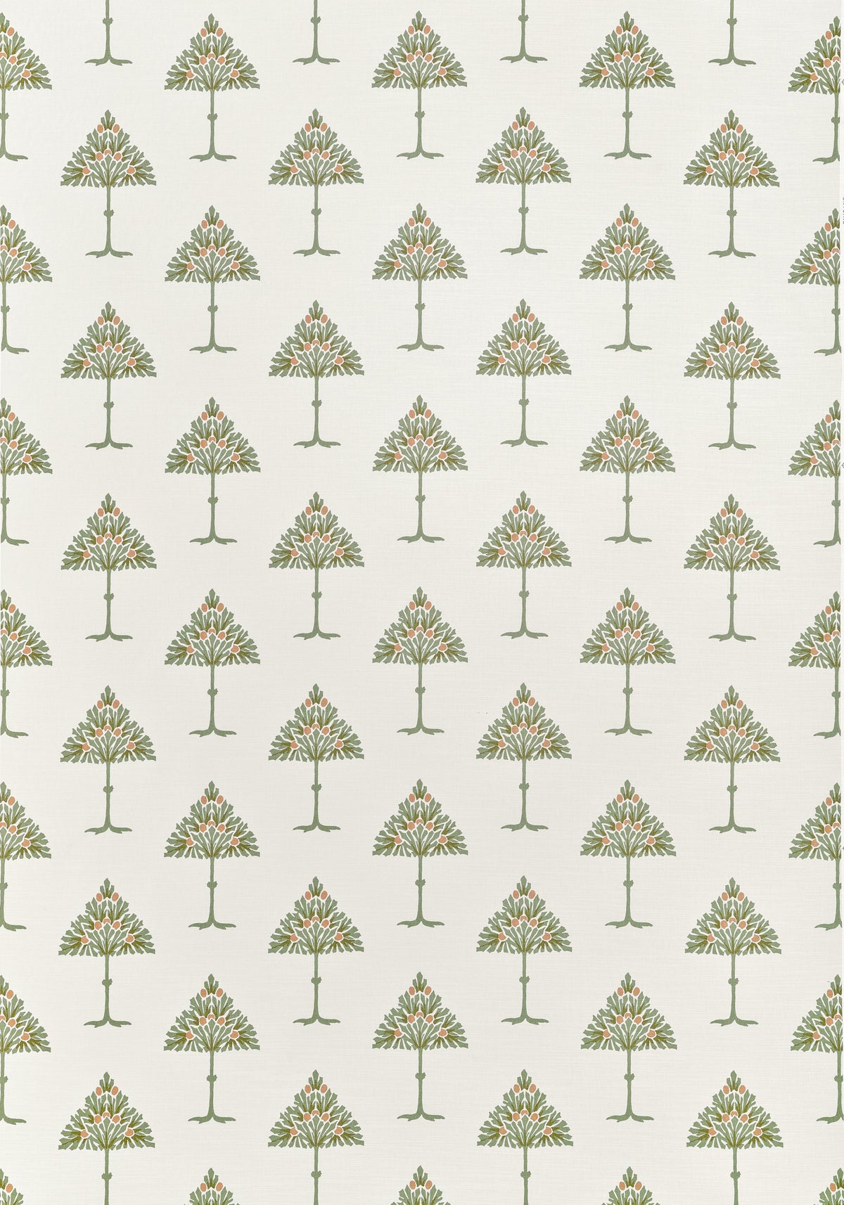 Thibaut May Tree Sage And Apricot Fabric