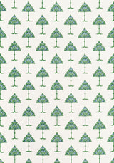Thibaut May Tree Blue And Green Fabric