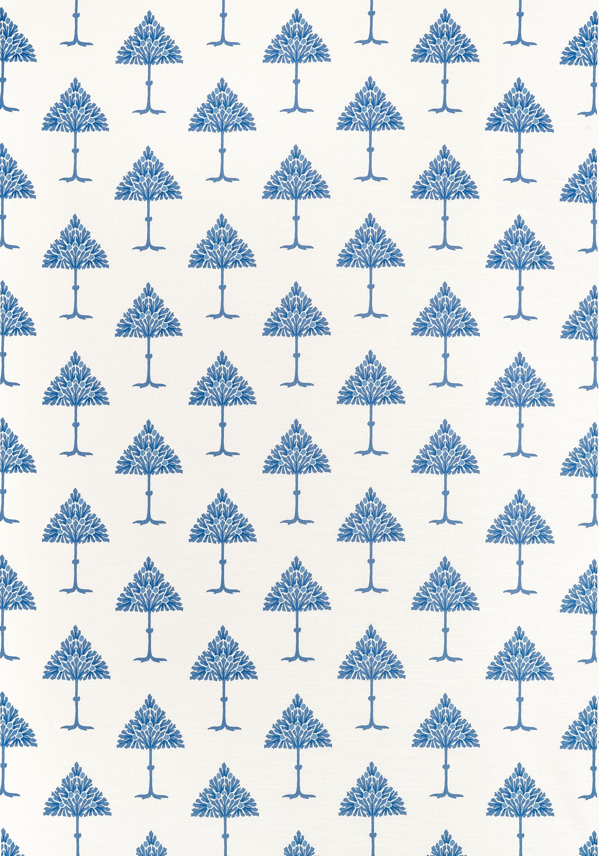 Thibaut May Tree Blue And White Fabric