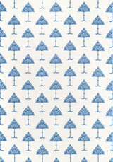 Thibaut May Tree Blue And White Fabric