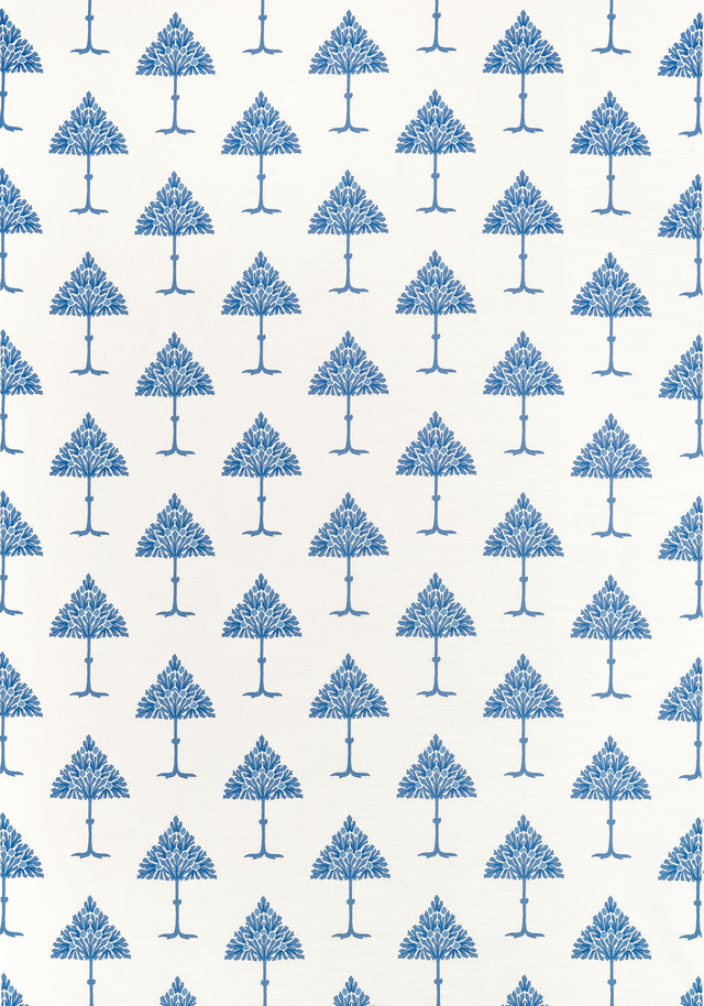 Thibaut May Tree Blue And White Fabric