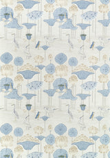 Thibaut Malea Blue And Beige Fabric