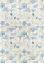 Thibaut Malea Blue And Beige Fabric