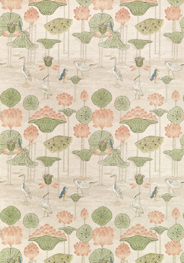 Thibaut Malea Apricot Fabric