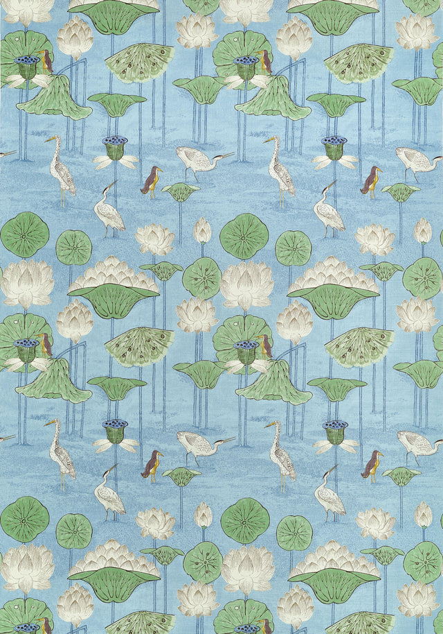 Thibaut Malea Sky Blue Fabric