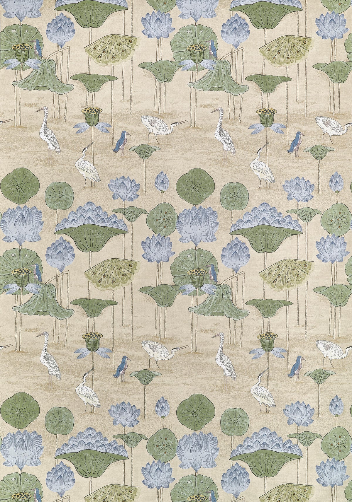 Thibaut Malea Sage And Blue Fabric