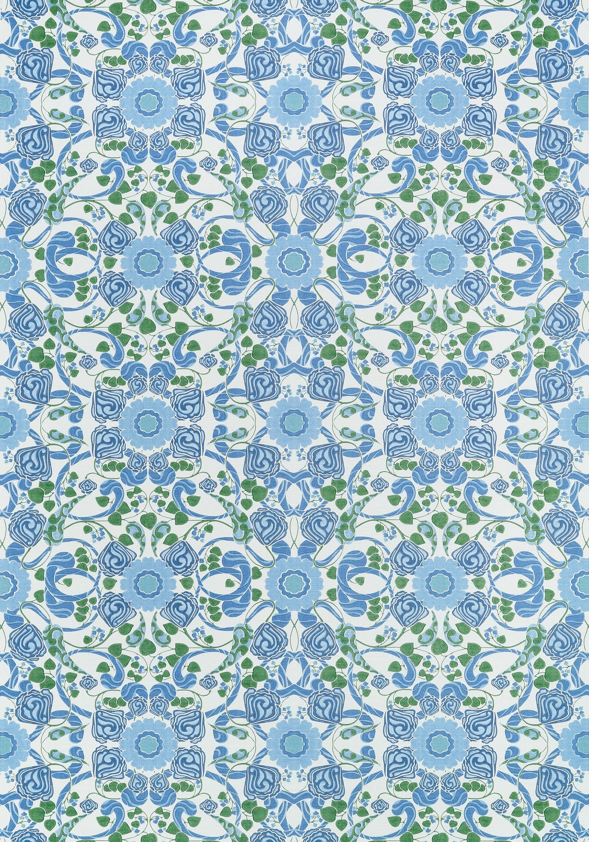 Thibaut Margaux Blue And Green Fabric