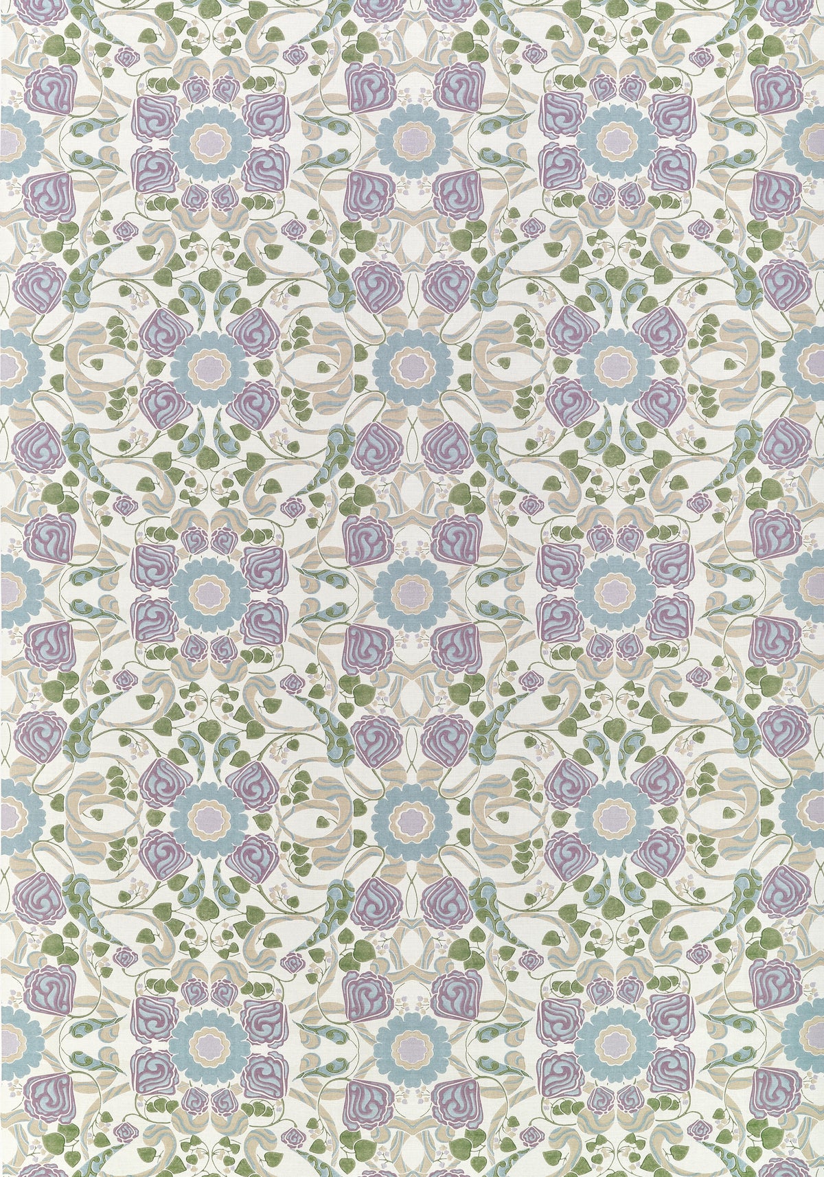 Thibaut Margaux Lavender And Blue Fabric