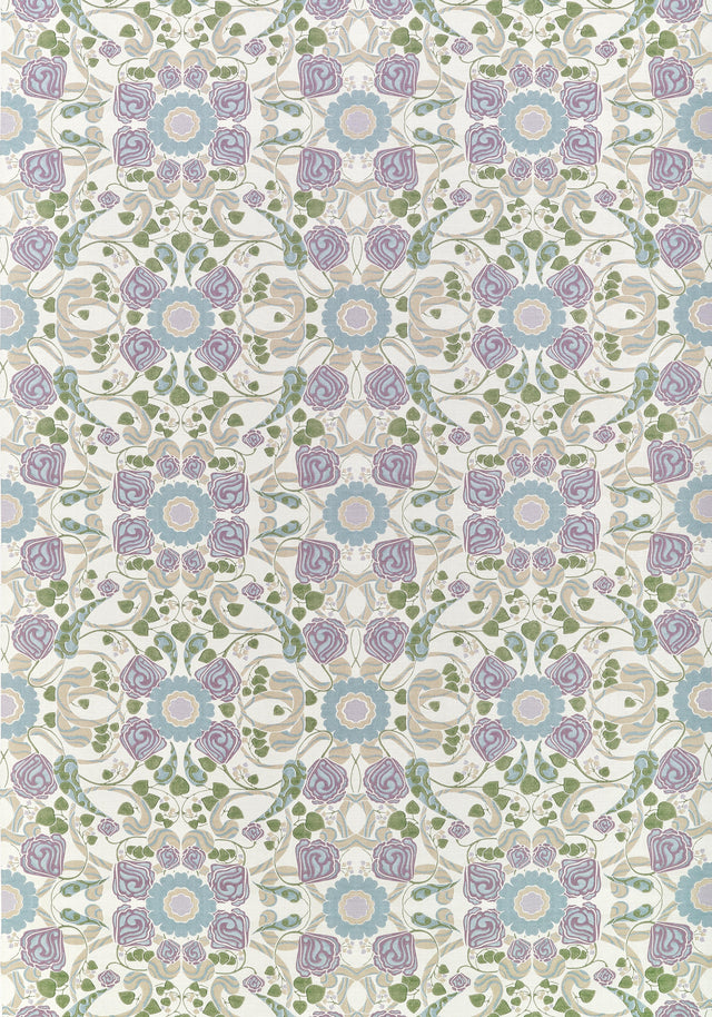 Thibaut Margaux Lavender And Blue Fabric