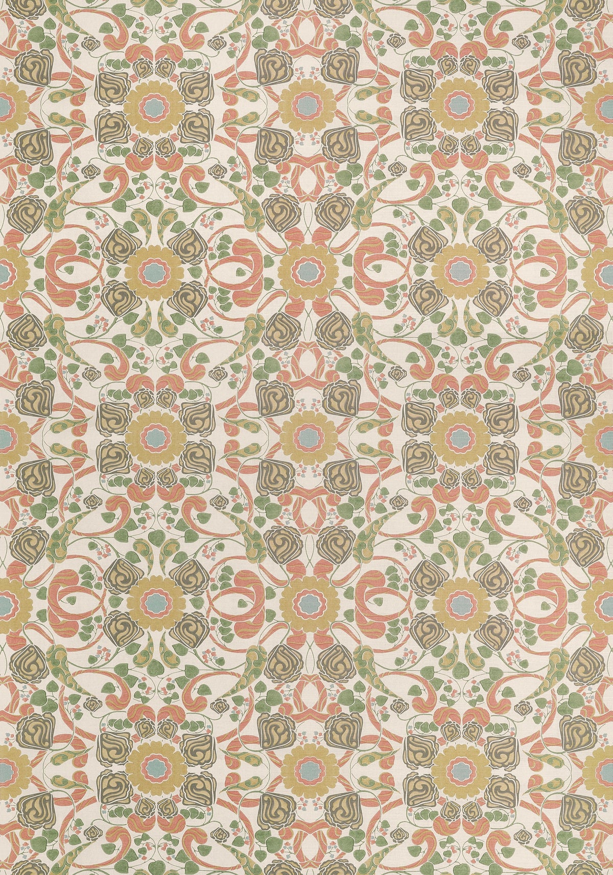 Thibaut Margaux Apricot And Sage Fabric