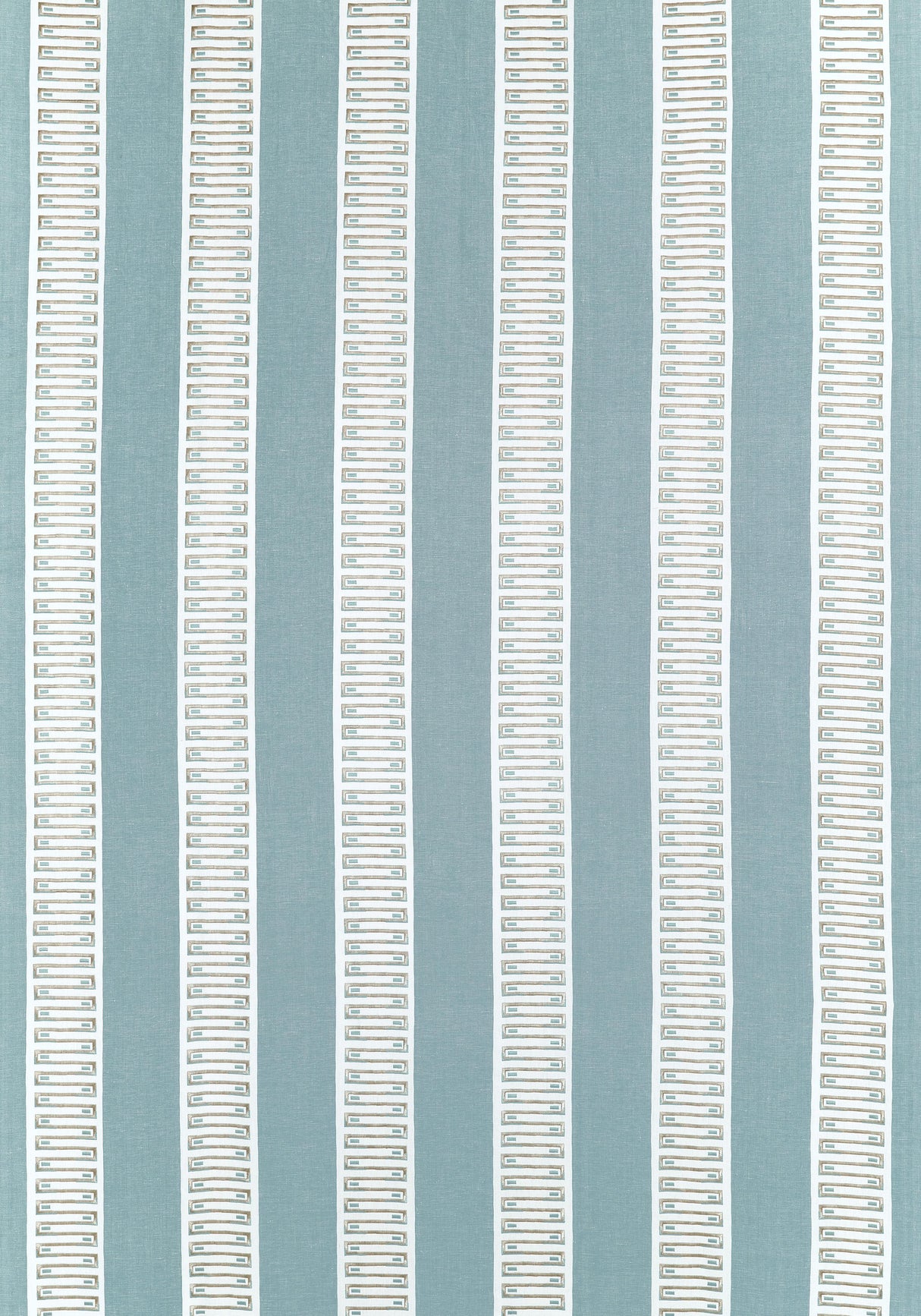 Thibaut Raritan Line Embroidery Spa Blue Fabric