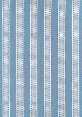 Thibaut Raritan Line Embroidery Blue Fabric