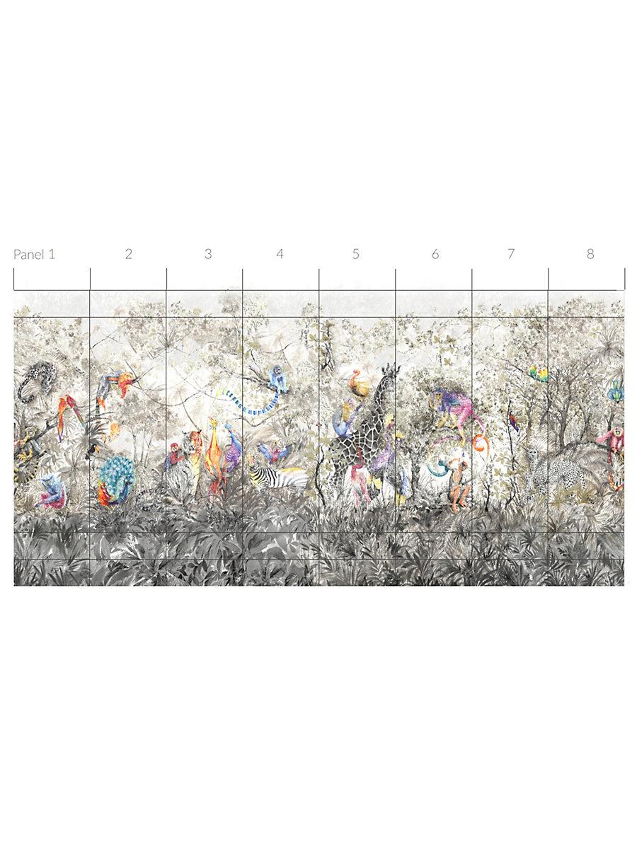 Scalamandre Arcadia Mural | Panel 7 Multicolor Wallpaper