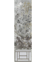 Scalamandre Crested Crane Mural | Panel 1 Silver Gold Wallpaper