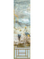 Scalamandre Crested Crane Mural | Panel 3 Wheat Blue Wallpaper