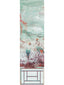 Scalamandre Crested Crane Mural | Panel 3 Turquoise Red Wallpaper