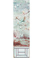 Scalamandre Crested Crane Mural | Panel 5 Turquoise Red Wallpaper