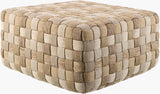 Surya Zavin ZVPF-001 13"H x 24"W x 24"D Pouf