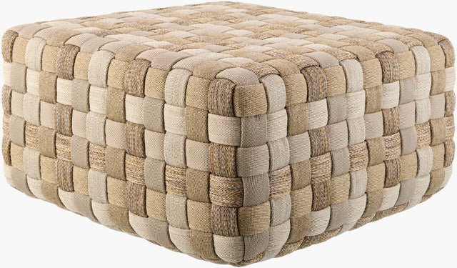 Surya Zavin ZVPF-001 13"H x 24"W x 24"D Pouf