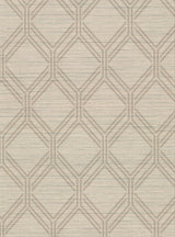 York Vaughan Wheat Geometric Wallpaper