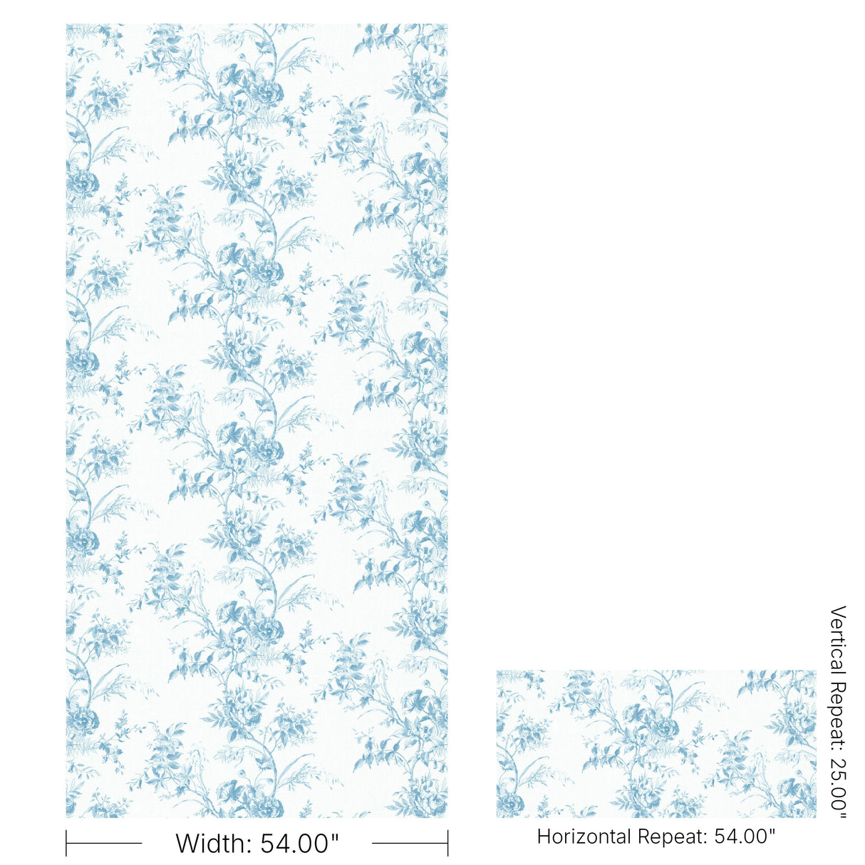 Lee Jofa TEA ROSE TOILE BLUE Fabric