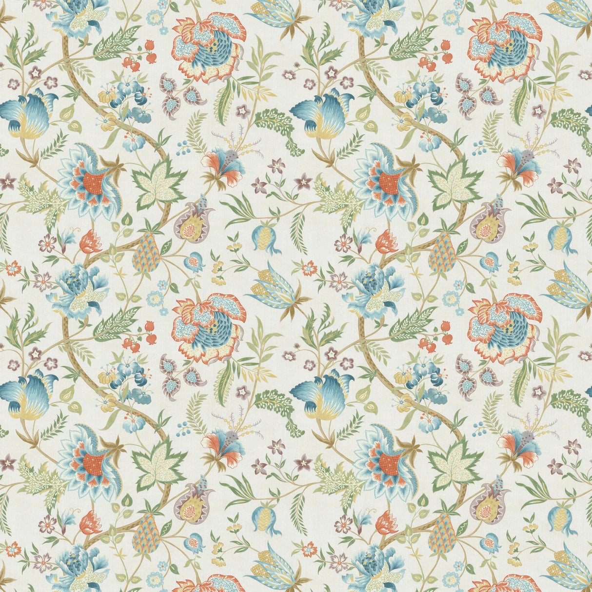 Lee Jofa ARUNDEL PRINT TEAL Fabric