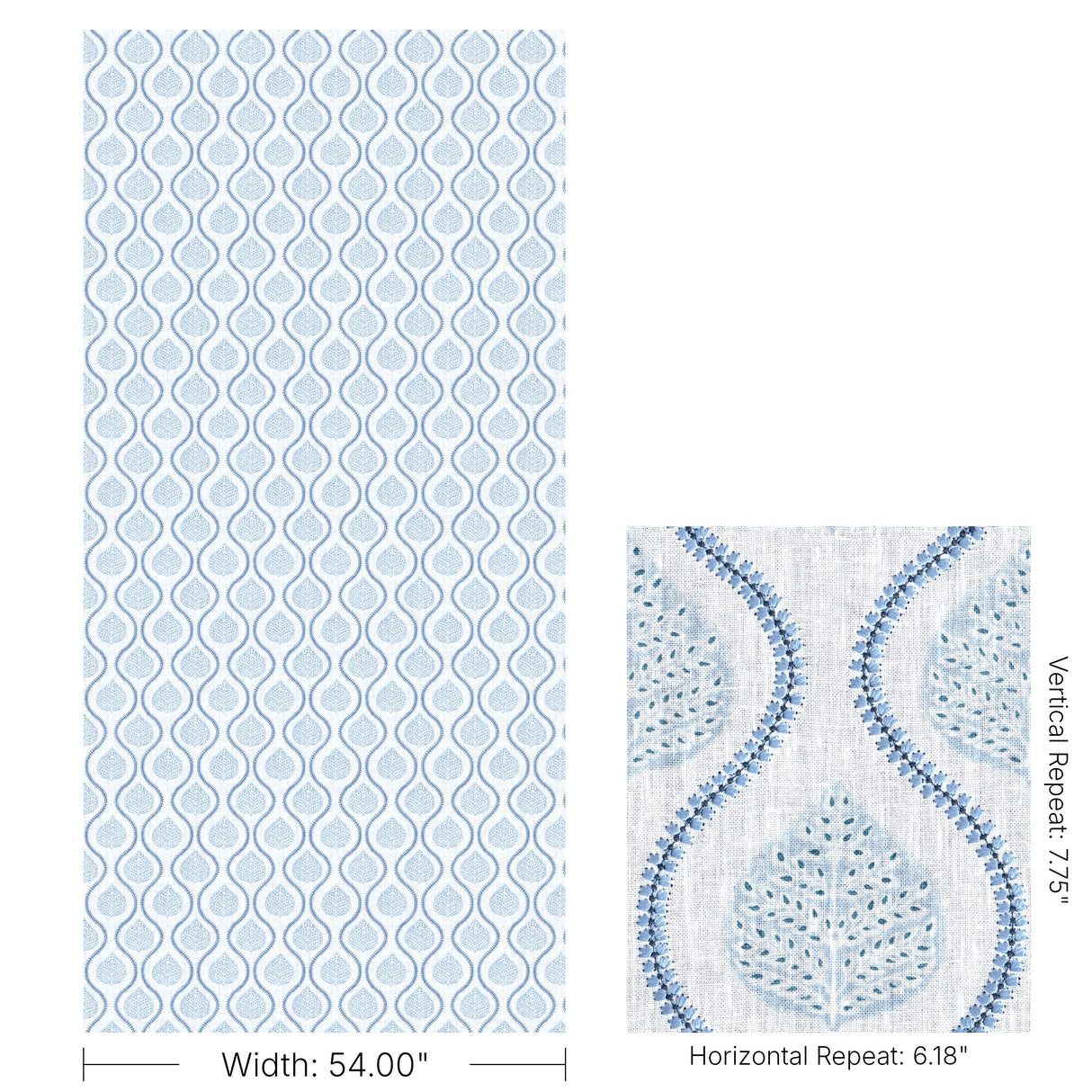 Lee Jofa ELSIE PRINT BLUE Drapery Fabric