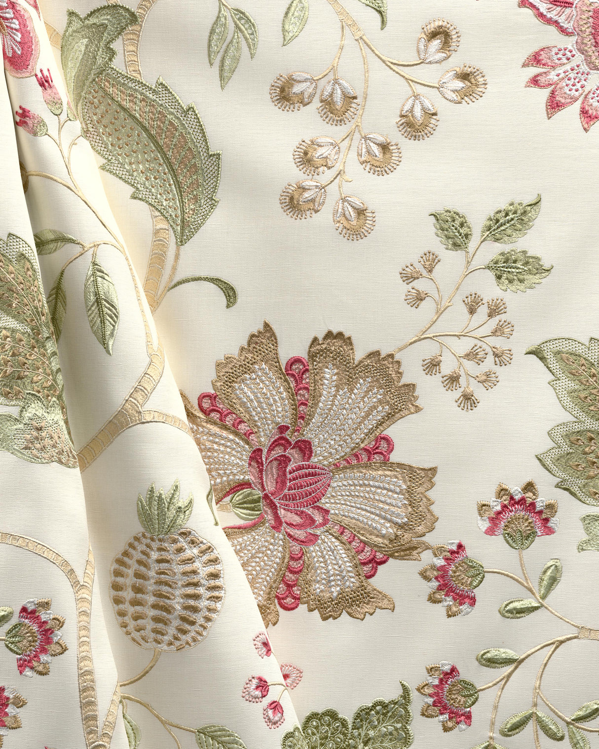 Lee Jofa HINTON HILL EMB ANTIQUE Drapery Fabric