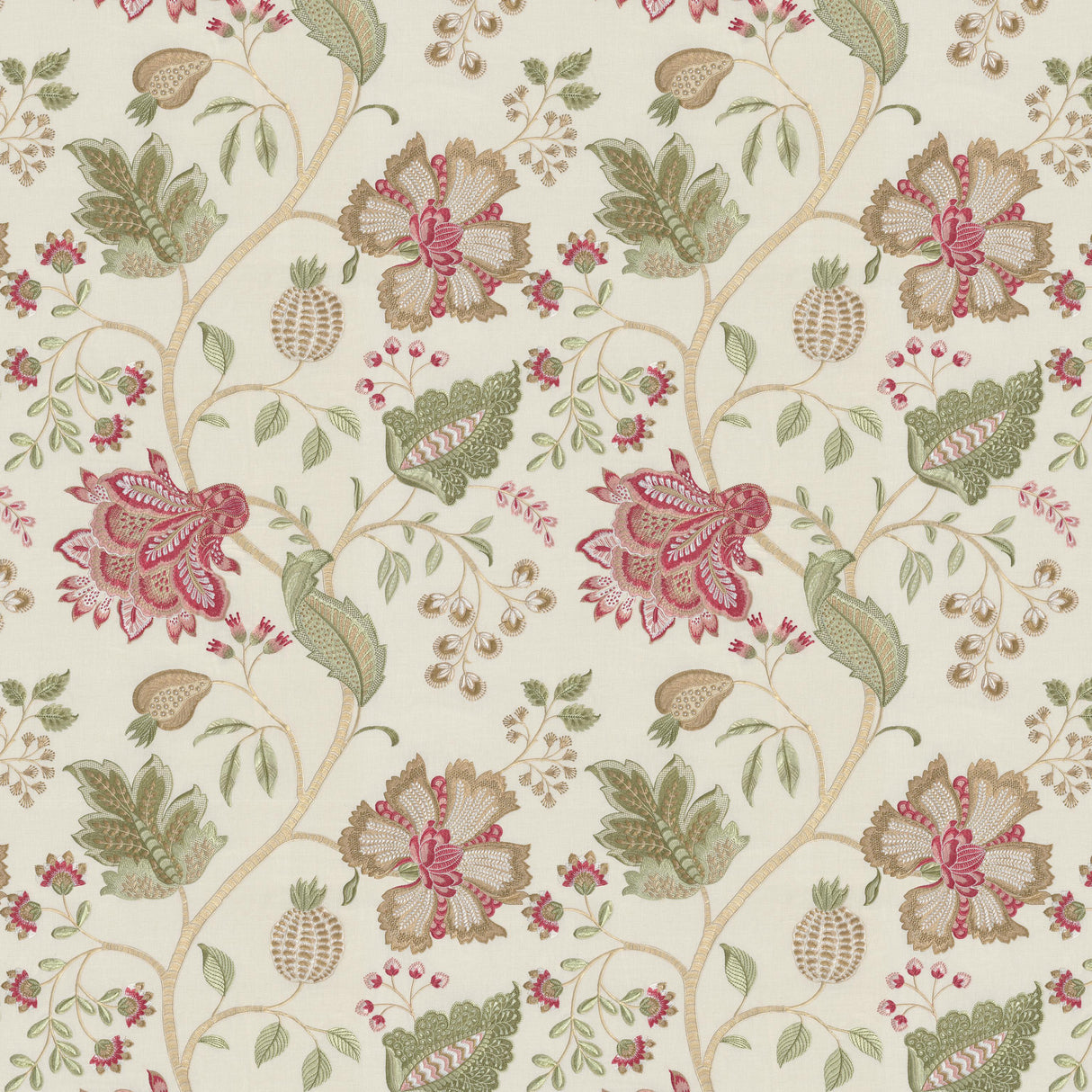 Lee Jofa HINTON HILL EMB ANTIQUE Drapery Fabric