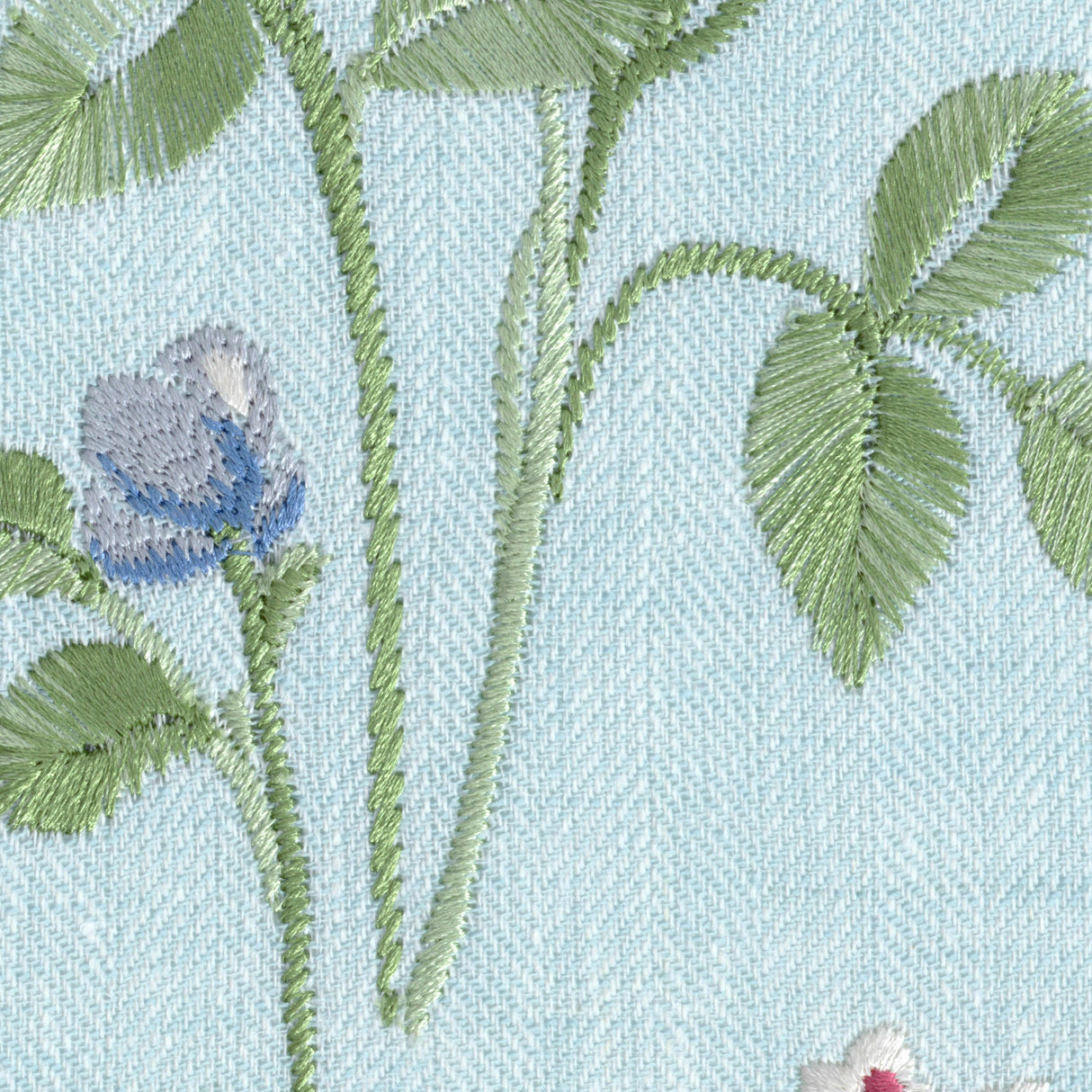 Lee Jofa GLADWYN EMB AQUA Fabric