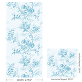 Lee Jofa TEA ROSE TOILE WP BLUE Wallpaper