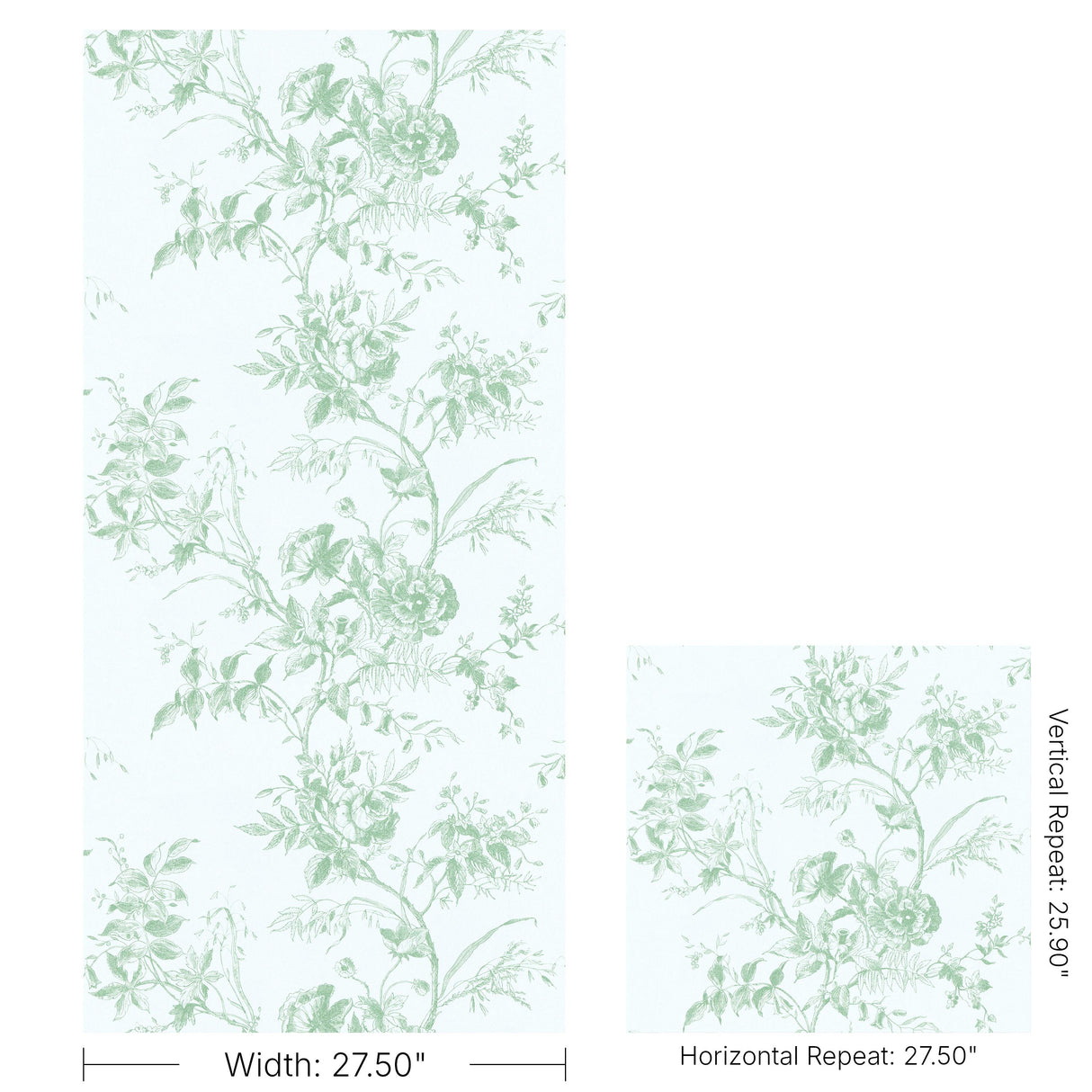 Lee Jofa TEA ROSE TOILE WP LEAF Wallpaper