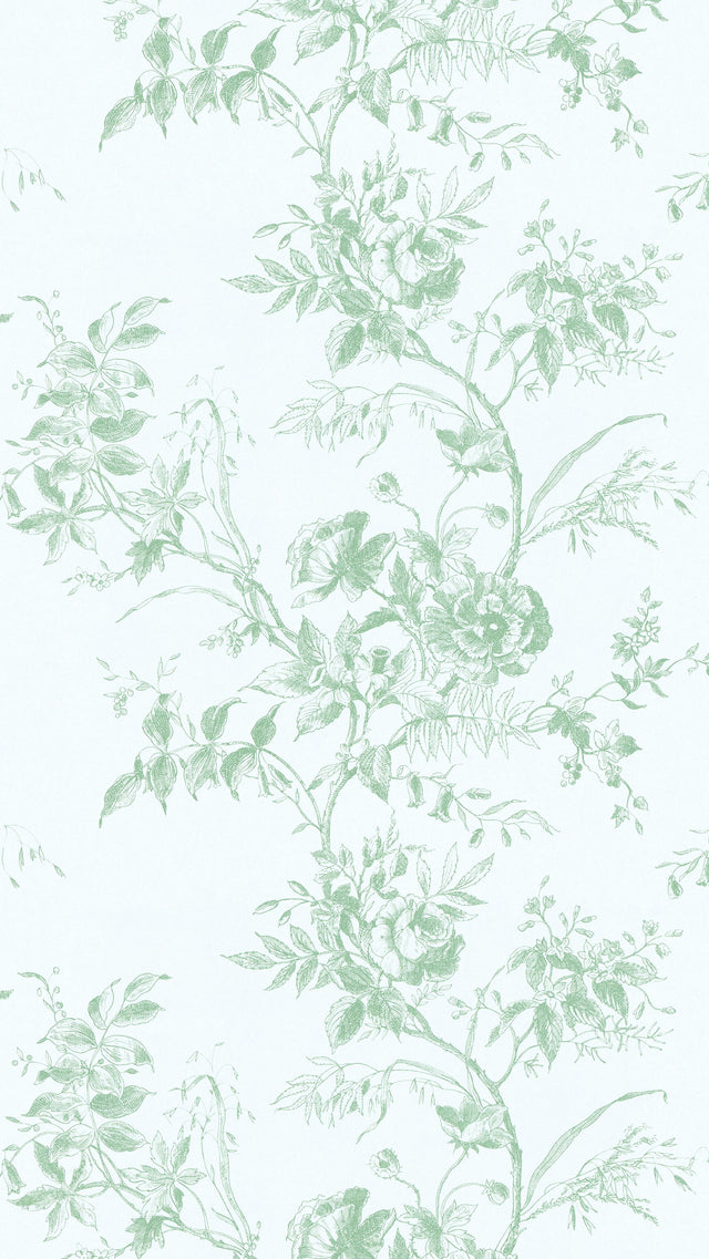 Lee Jofa TEA ROSE TOILE WP LEAF Wallpaper