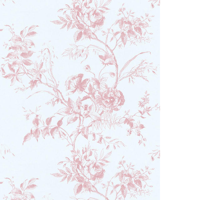Lee Jofa TEA ROSE TOILE WP ROSE Wallpaper