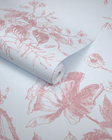 Lee Jofa TEA ROSE TOILE WP ROSE Wallpaper