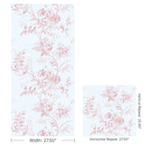 Lee Jofa TEA ROSE TOILE WP ROSE Wallpaper
