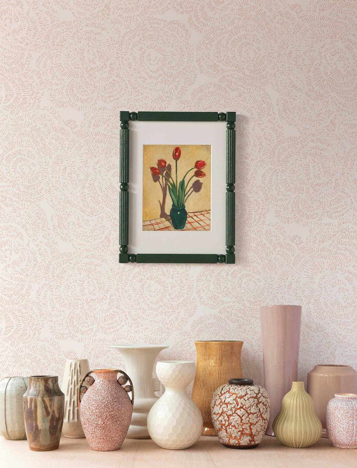 A-Street Prints Ambroise Light Pink Abstract Floral Wallpaper